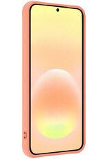 Nomfy Nomfy Samsung Galaxy A57 Hoesje Siliconen Met 2x Screenprotector - Perzik