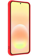 Nomfy Nomfy Samsung Galaxy A57 Hoesje Siliconen Met 2x Screenprotector - Rood