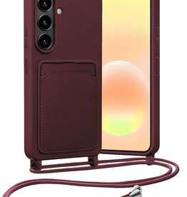 Nomfy Nomfy Samsung Galaxy A57 Hoesje Pashouder met Koord - Aubergine