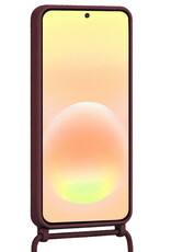 Nomfy Nomfy Samsung Galaxy A57 Hoesje Pashouder met Koord - Aubergine