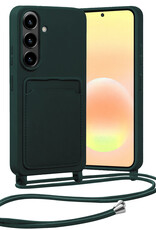 Nomfy Nomfy Samsung Galaxy A57 Hoesje Pashouder met Koord - Donkergroen