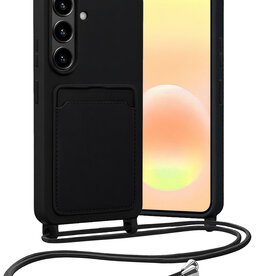 Nomfy Nomfy Samsung Galaxy A57 Hoesje Pashouder met Koord - Zwart