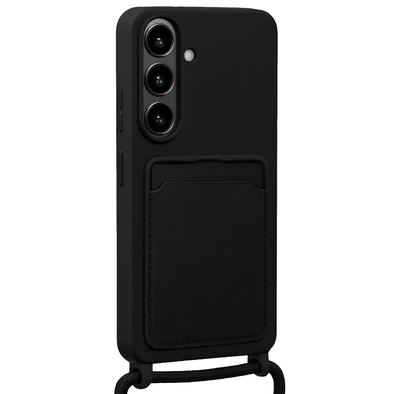 Nomfy Nomfy Samsung Galaxy A57 Hoesje Pashouder met Koord - Zwart - 2 PACK