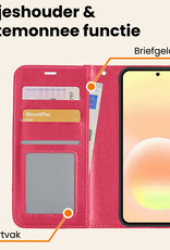 Nomfy Nomfy Samsung Galaxy A57 Hoesje Bookcase - Donkerroze