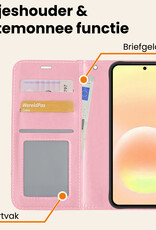 Nomfy Nomfy Samsung Galaxy A57 Hoesje Bookcase - Lichtroze