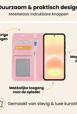 Nomfy Nomfy Samsung Galaxy A57 Hoesje Bookcase Met Screenprotector - Lichtroze