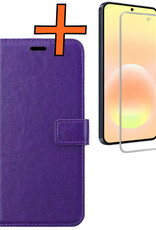 Nomfy Nomfy Samsung Galaxy A57 Hoesje Bookcase Met Screenprotector - Paars
