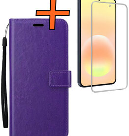 Nomfy Nomfy Samsung Galaxy A57 Hoesje Bookcase Met Screenprotector - Paars