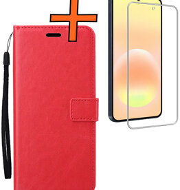 Nomfy Nomfy Samsung Galaxy A57 Hoesje Bookcase Met Screenprotector - Rood