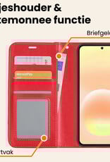 Nomfy Nomfy Samsung Galaxy A57 Hoesje Bookcase Met Screenprotector - Rood