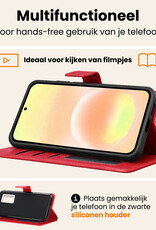 Nomfy Nomfy Samsung Galaxy A57 Hoesje Bookcase Met Screenprotector - Rood