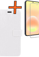 Nomfy Nomfy Samsung Galaxy A57 Hoesje Bookcase Met Screenprotector - Wit