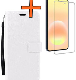 Nomfy Nomfy Samsung Galaxy A57 Hoesje Bookcase Met Screenprotector - Wit