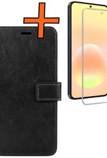 Nomfy Nomfy Samsung Galaxy A57 Hoesje Bookcase Met Screenprotector - Zwart