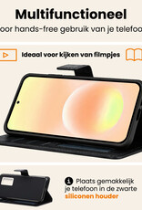 Nomfy Nomfy Samsung Galaxy A57 Hoesje Bookcase Met Screenprotector - Zwart