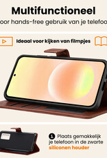 Nomfy Nomfy Samsung Galaxy A57 Hoesje Bookcase Met 2x Screenprotector - Bruin