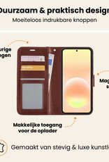 Nomfy Nomfy Samsung Galaxy A57 Hoesje Bookcase Met 2x Screenprotector - Bruin