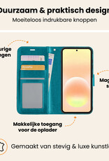 Nomfy Nomfy Samsung Galaxy A57 Hoesje Bookcase Met 2x Screenprotector - Turquoise