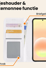 Nomfy Nomfy Samsung Galaxy A57 Hoesje Bookcase Met 2x Screenprotector - Wit