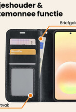 Nomfy Nomfy Samsung Galaxy A57 Hoesje Bookcase Met 2x Screenprotector - Zwart