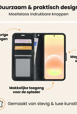 Nomfy Nomfy Samsung Galaxy A57 Hoesje Bookcase Met 2x Screenprotector - Zwart