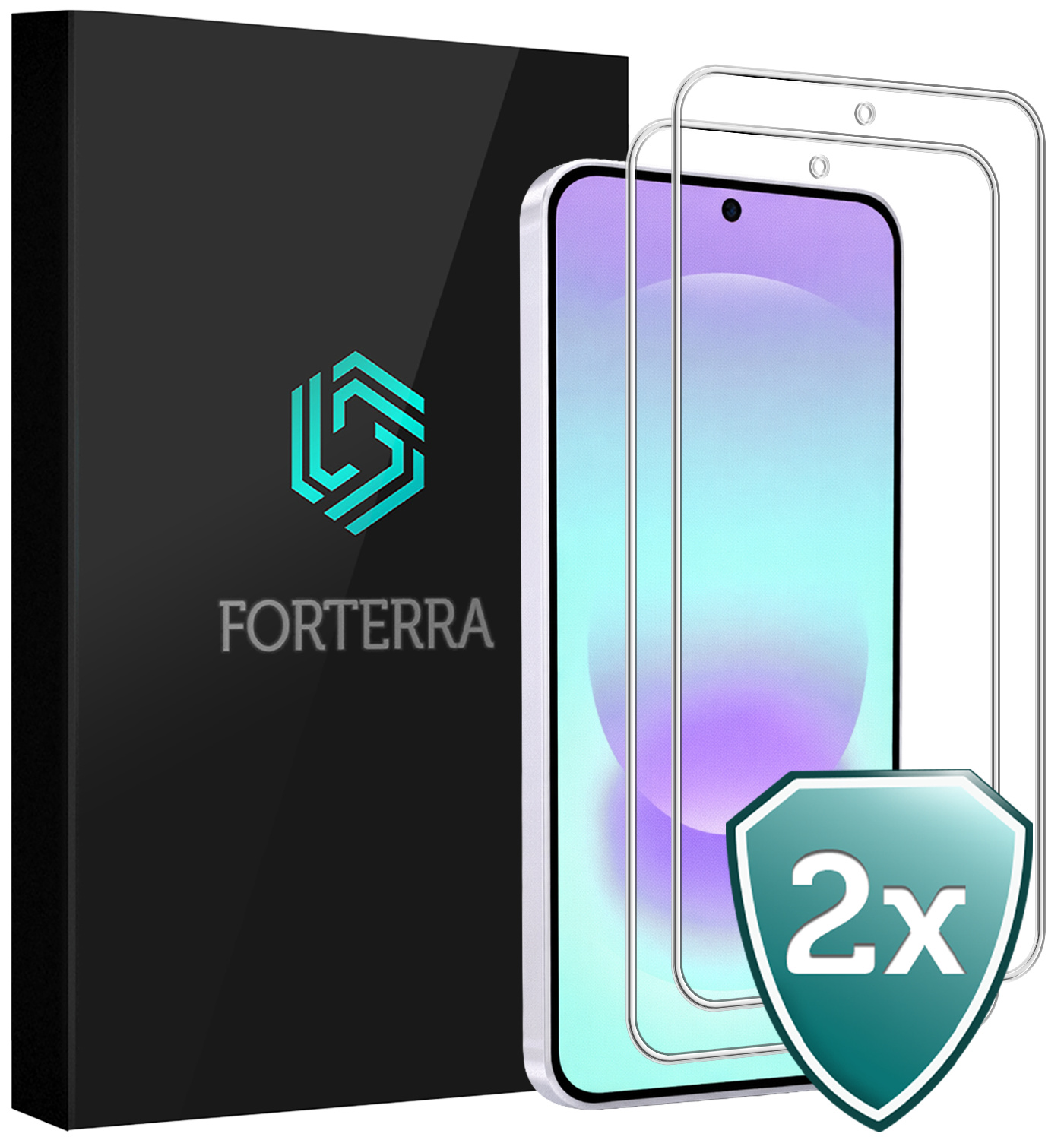 Forterra Forterra Samsung Galaxy A37 Screenprotector Glas - 2 PACK