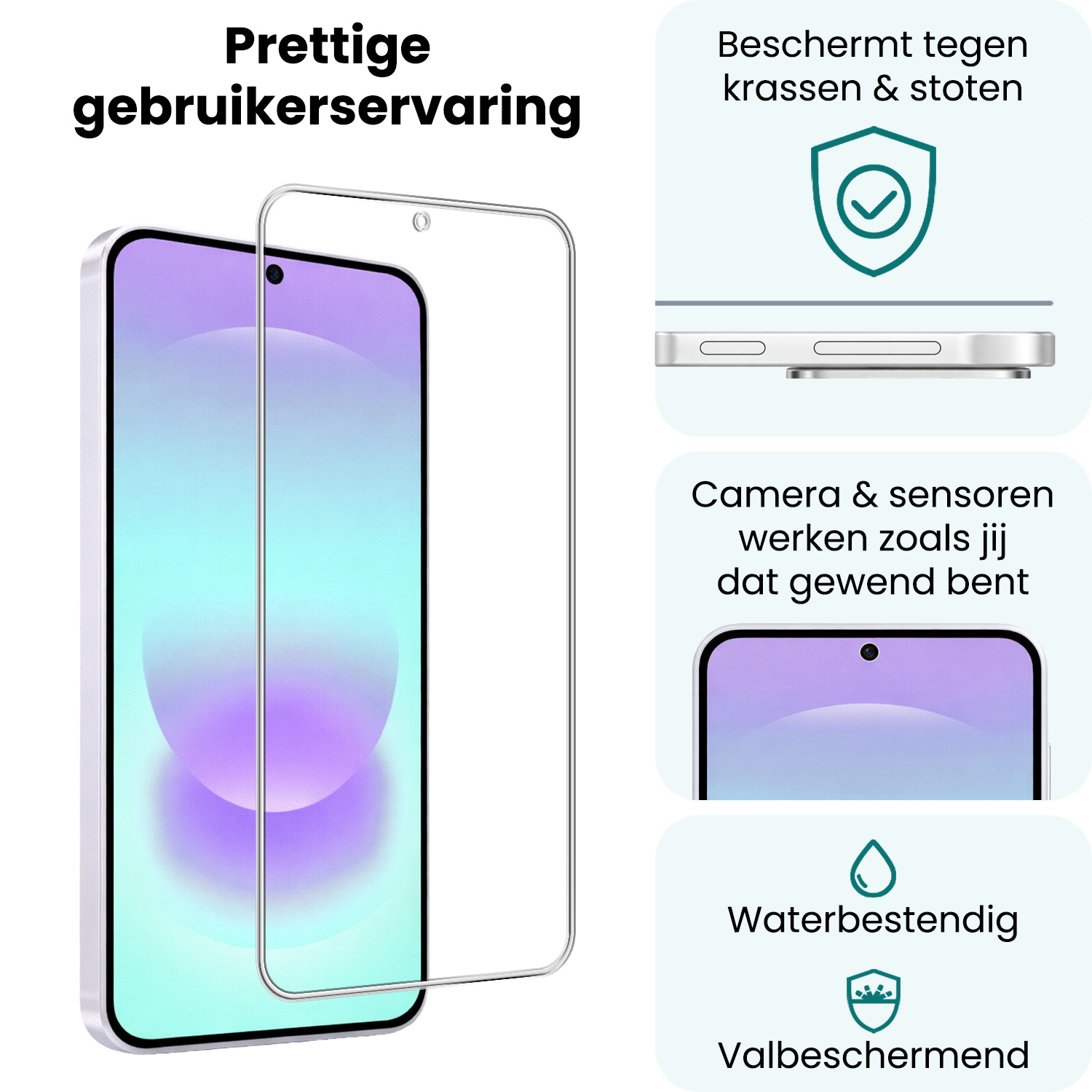 Forterra Forterra Samsung Galaxy A37 Screenprotector Glas - 2 PACK
