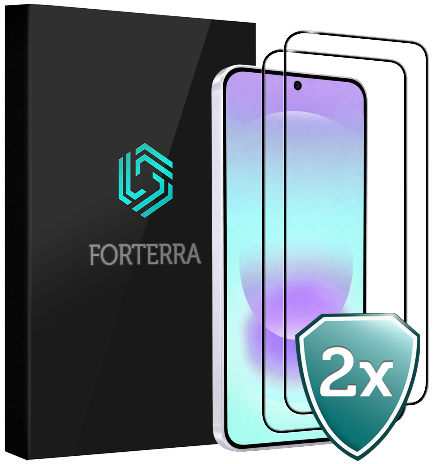 Forterra Forterra Samsung Galaxy A37 Screenprotector Glas Full Cover - 2 PACK