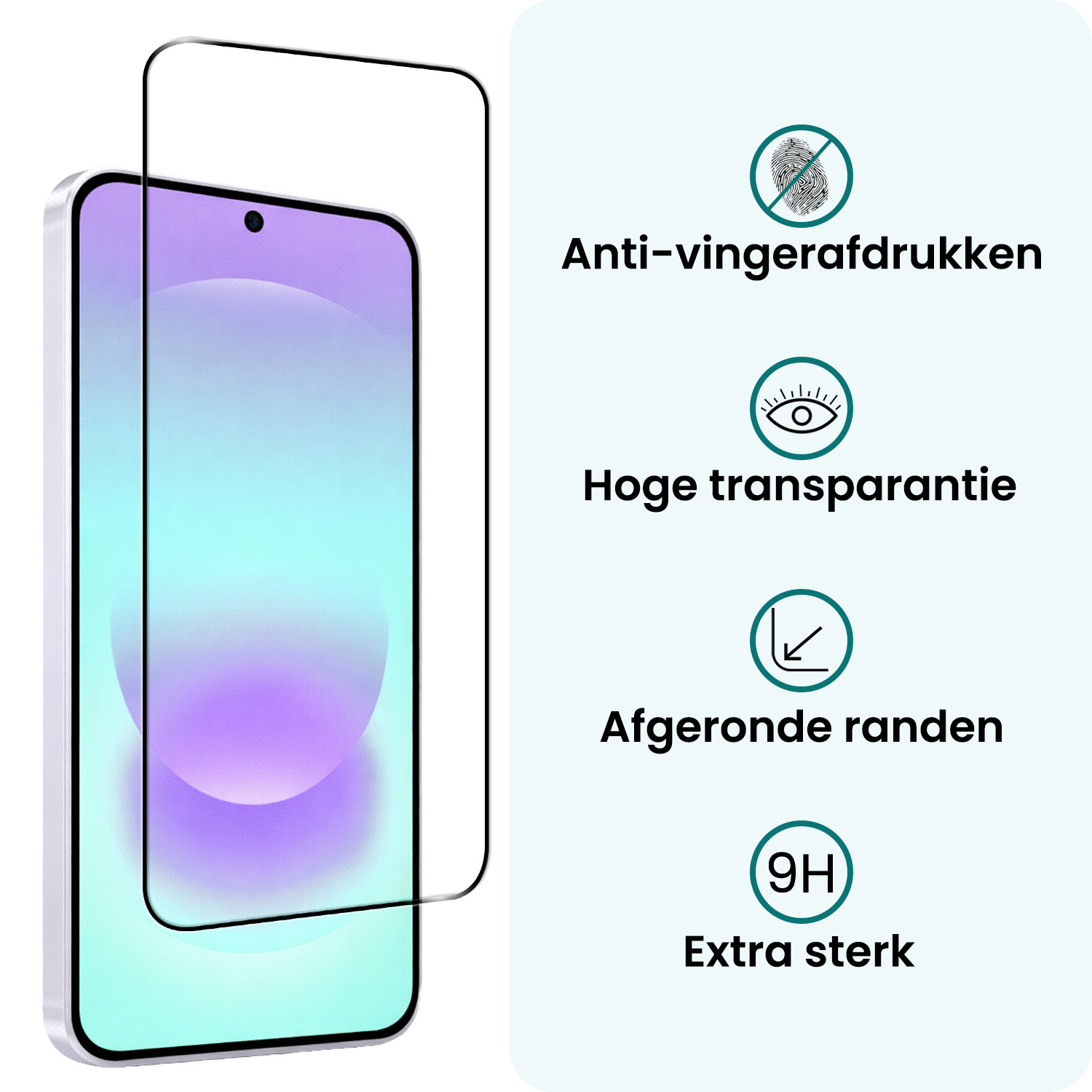 Forterra Forterra Samsung Galaxy A37 Screenprotector Glas Full Cover - 2 PACK