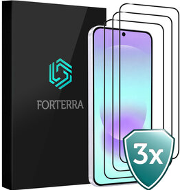 Forterra Forterra Samsung Galaxy A37 Screenprotector Glas Full Cover - 3 PACK