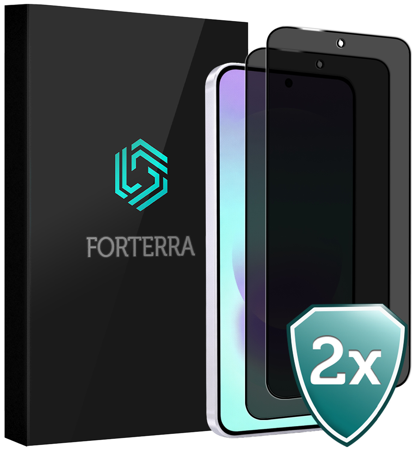 Forterra Forterra Samsung Galaxy A37 Screenprotector Glas Privacy - 2 PACK