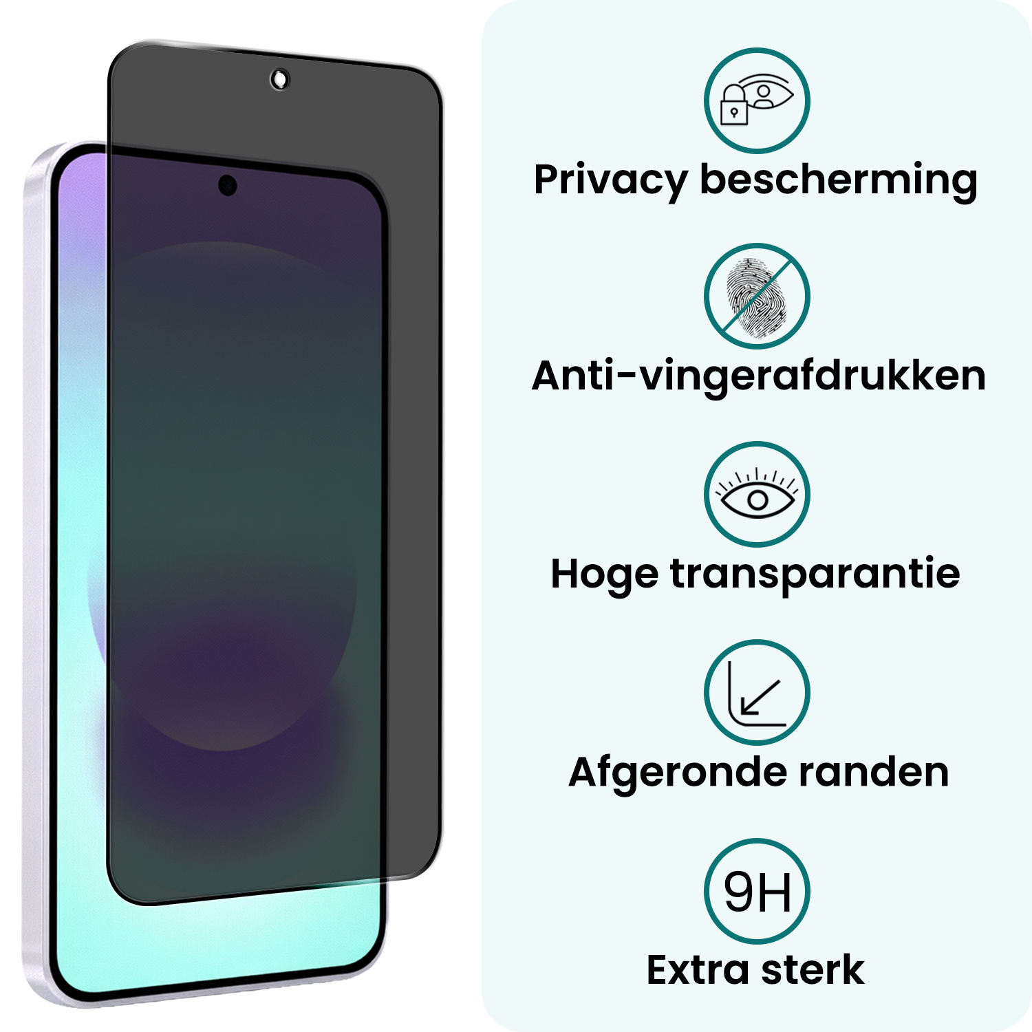 Forterra Forterra Samsung Galaxy A37 Screenprotector Glas Privacy - 2 PACK