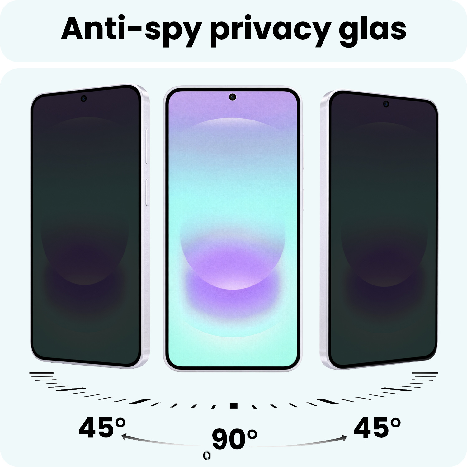 Forterra Forterra Samsung Galaxy A37 Screenprotector Glas Privacy - 3 PACK