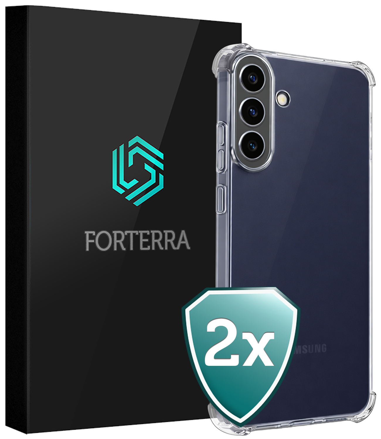 Forterra Forterra Samsung Galaxy A37 Hoesje Shockproof - Transparant - 2 PACK