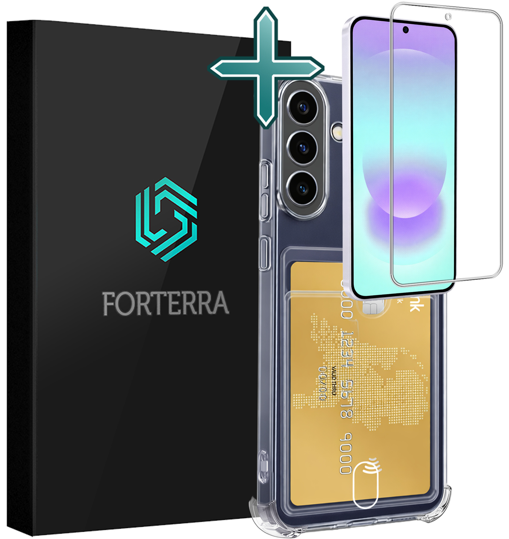 Forterra Forterra Samsung Galaxy A37 Hoesje Pashouder Met Screenprotector