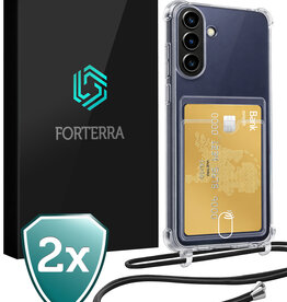 Forterra Forterra Samsung Galaxy A37 Hoesje Pashouder met Koord - 2 PACK