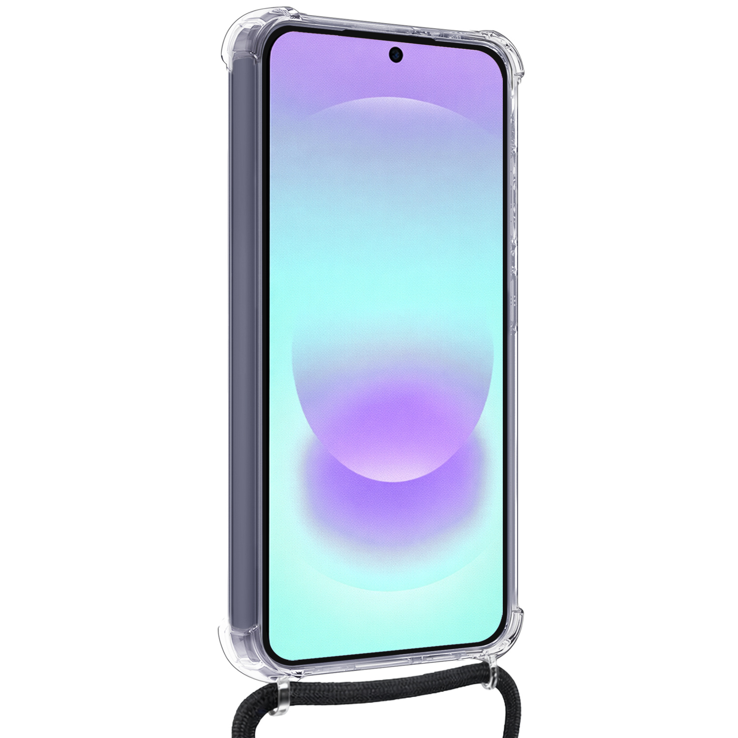 Forterra Forterra Samsung Galaxy A37 Hoesje Pashouder met Koord Met 2x Screenprotector