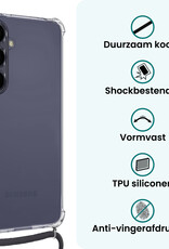 Forterra Forterra Samsung Galaxy A37 Hoesje Transparant Shockproof Met Zwart Koord
