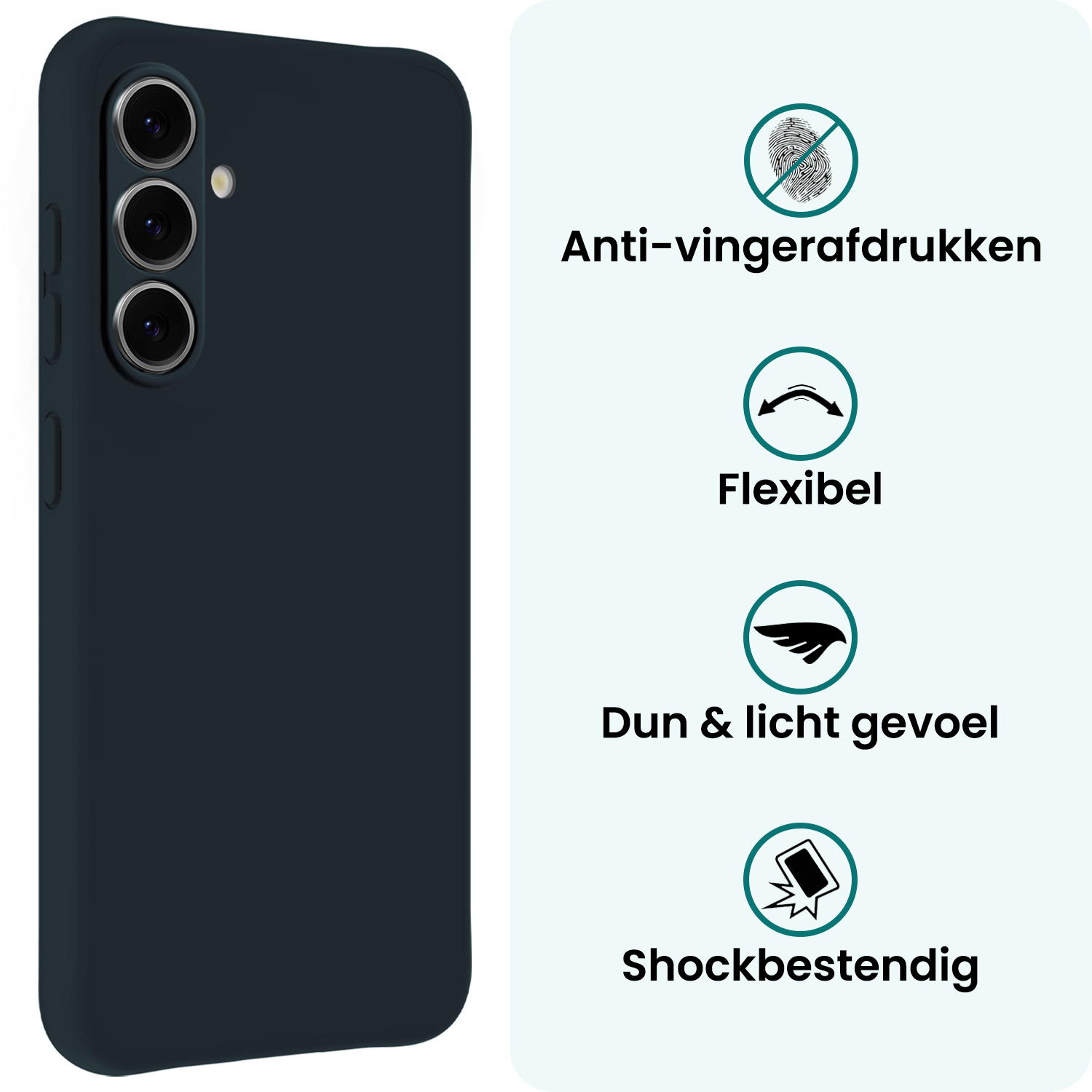 Forterra Forterra Samsung Galaxy A37 Hoesje Siliconen - Donkerblauw