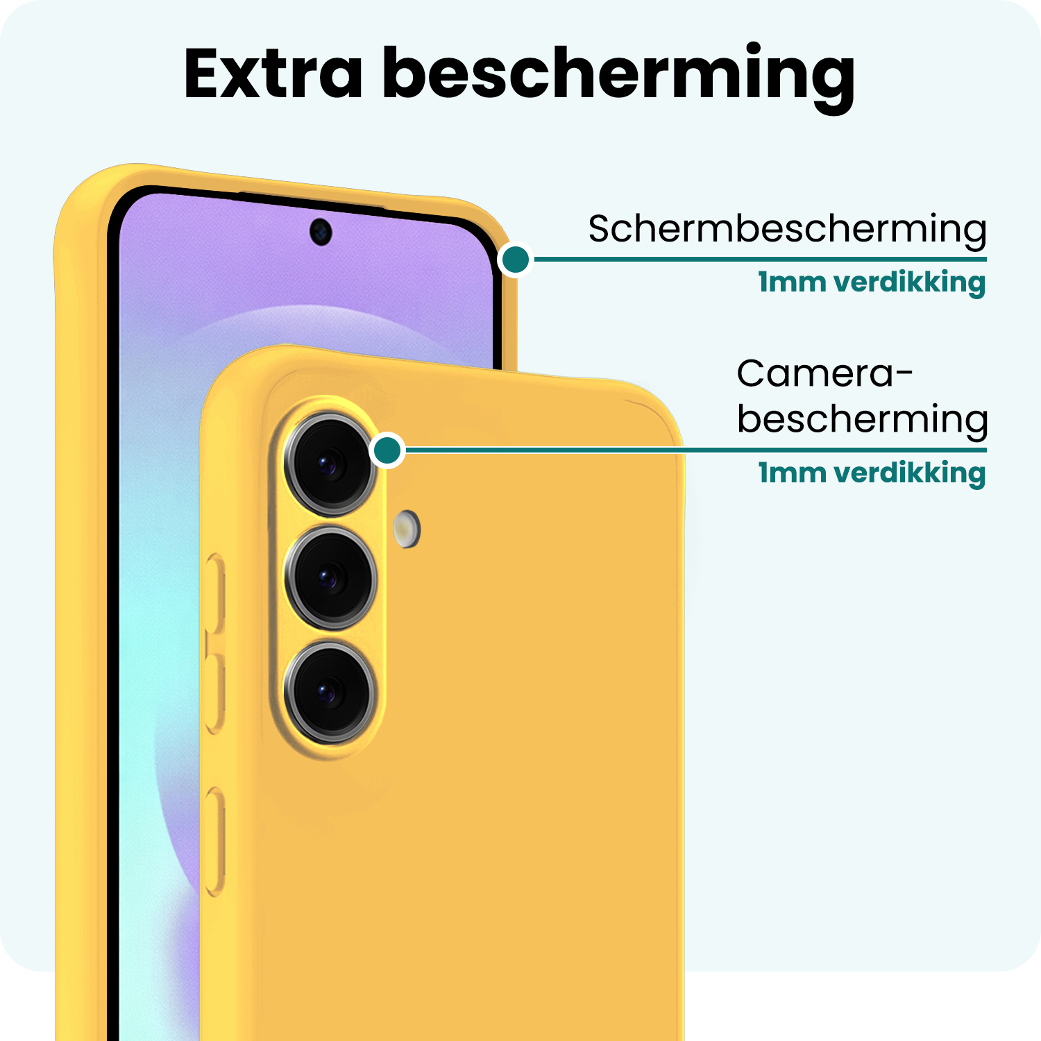 Forterra Forterra Samsung Galaxy A37 Hoesje Siliconen - Geel