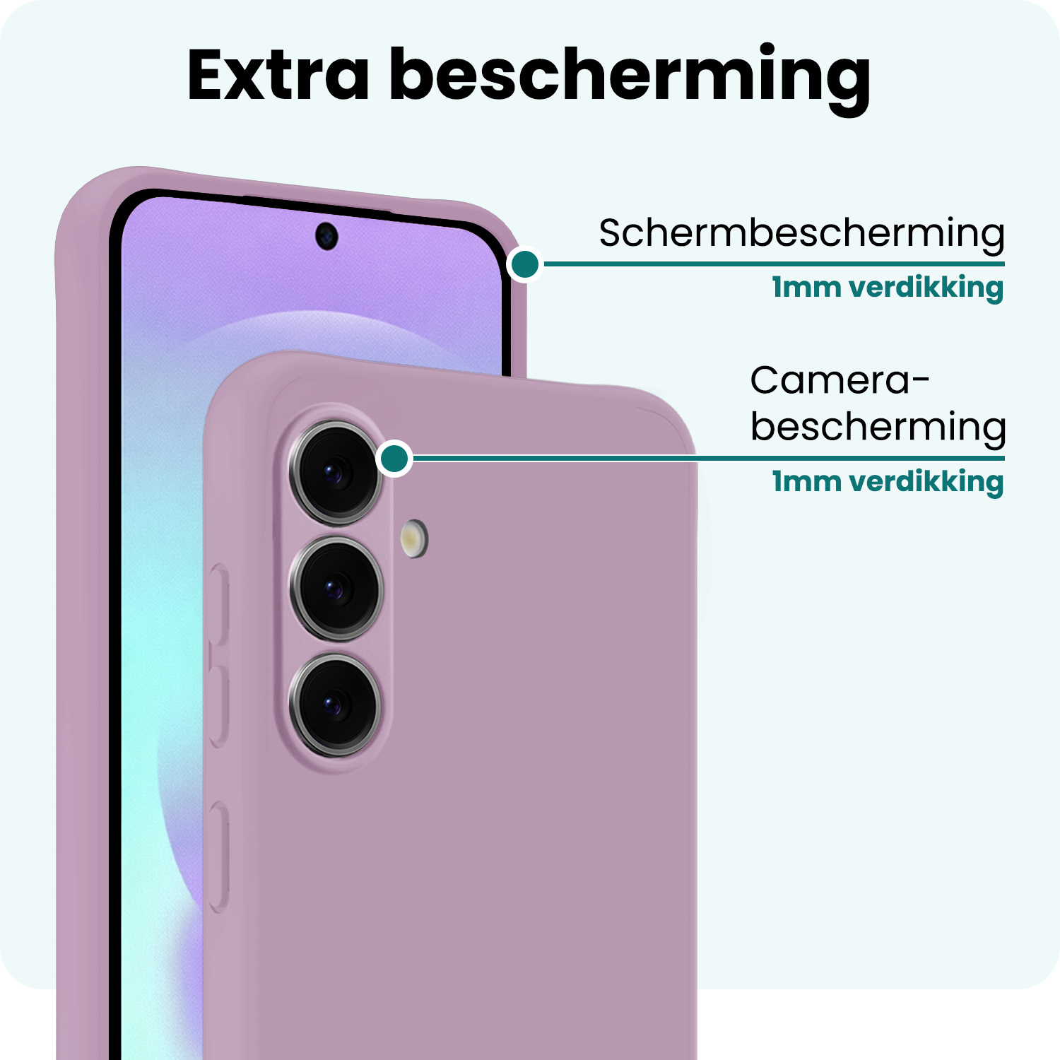 Forterra Forterra Samsung Galaxy A37 Hoesje Siliconen - Lila