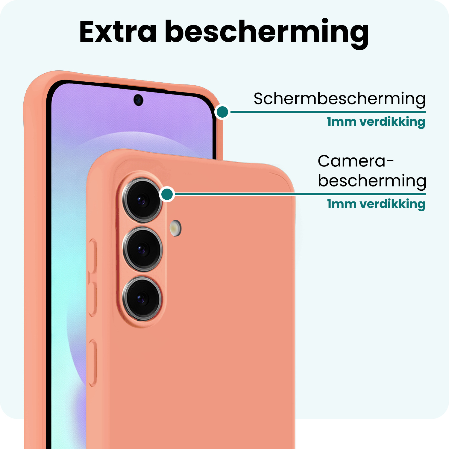 Forterra Forterra Samsung Galaxy A37 Hoesje Siliconen - Perzik