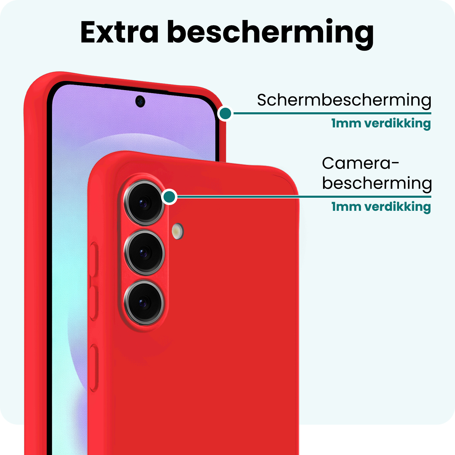 Forterra Forterra Samsung Galaxy A37 Hoesje Siliconen - Rood