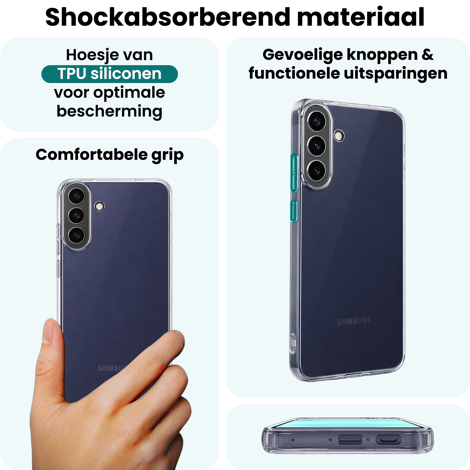 Forterra Forterra Samsung Galaxy A37 Hoesje Siliconen - Transparant