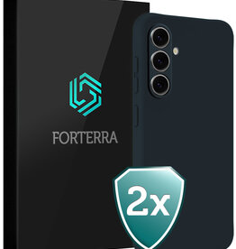Forterra Forterra Samsung Galaxy A37 Hoesje Siliconen - Donkerblauw - 2 PACK