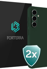 Forterra Forterra Samsung Galaxy A37 Hoesje Siliconen - Donkergroen - 2 PACK