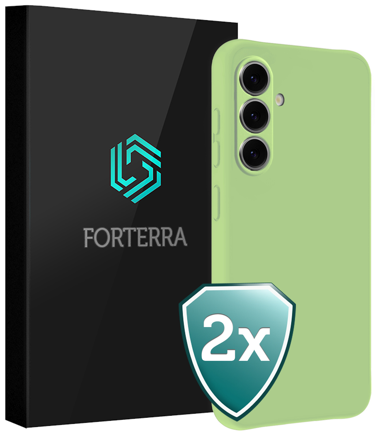 Forterra Forterra Samsung Galaxy A37 Hoesje Siliconen - Groen - 2 PACK