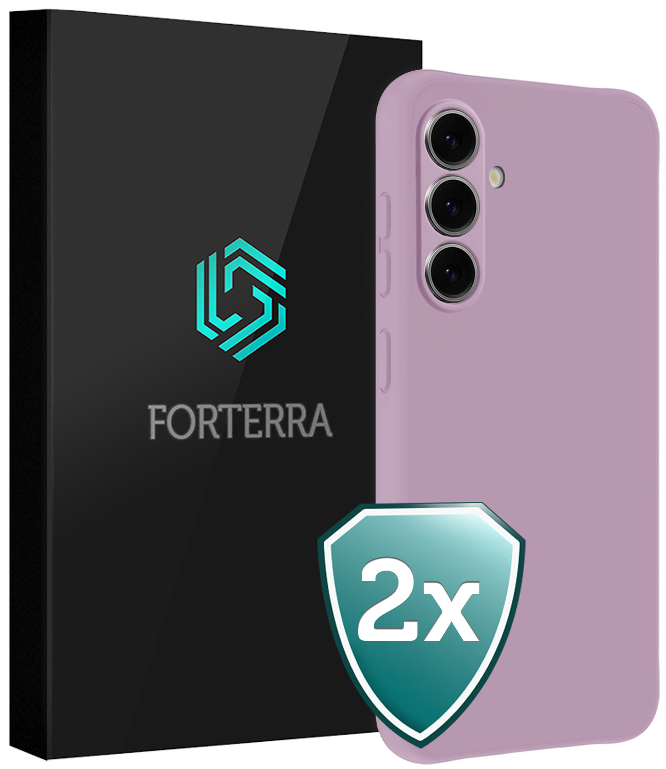 Forterra Forterra Samsung Galaxy A37 Hoesje Siliconen - Lila - 2 PACK