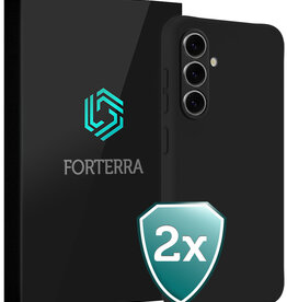 Forterra Forterra Samsung Galaxy A37 Hoesje Siliconen - Zwart - 2 PACK