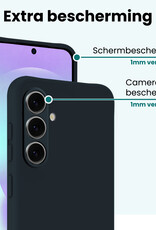 Forterra Forterra Samsung Galaxy A37 Hoesje Siliconen Met Screenprotector - Donkerblauw